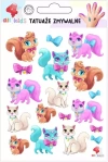 Tatuaże zmywalne dla dzieci Wesołe kotki - zdjęcie