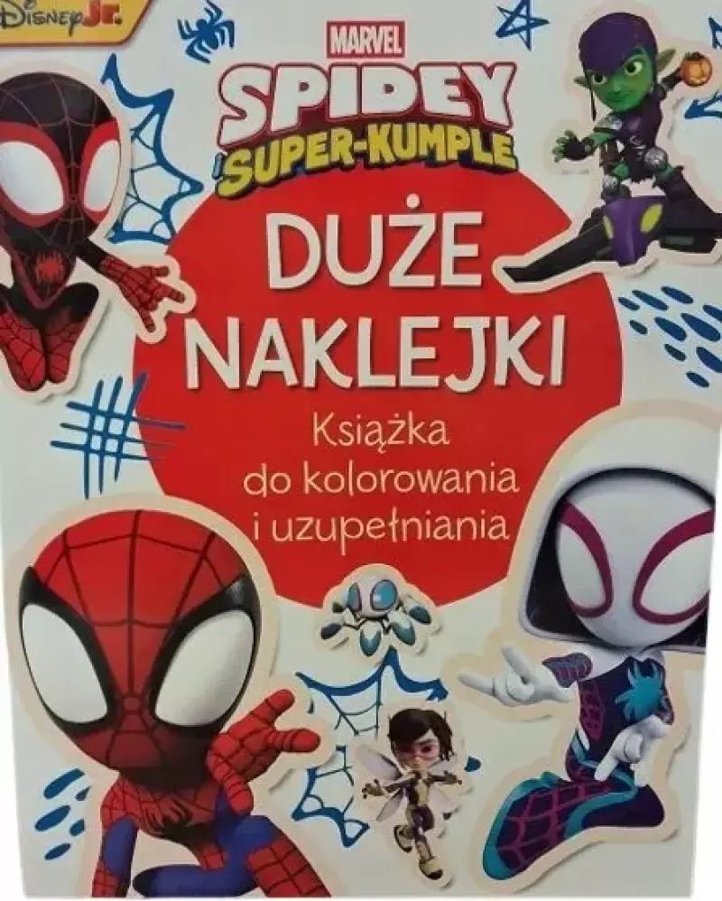 Duże naklejki. Książka do kolorowania i uzupełniania. Marvel Spidey i Super-kumple