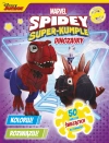 Dinozaury. Marvel Spidey i Super-kumple. Koloruj! Rozwiązuj! 50 naklejek świecących w ciemności - zdjęcie