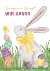 Karnet B6 WIELKANOC ZAJĄC WIELKANOCNY - zdjęcie