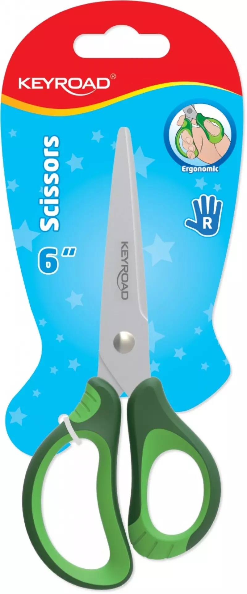 Nożyczki dziecięce KEYROAD miękki uchwyt 15,5 cm 1szt.mix - Papiernicze i szkolne