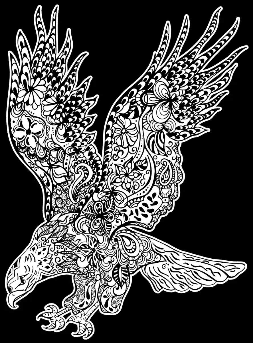 Kolorowanka welwetowa ColorVelvet Orzeł 47 x 35 cm - Książki