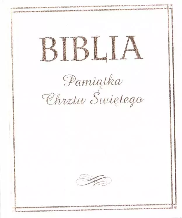Biblia. Pamiątka Chrztu Świętego (złocona) - Książki