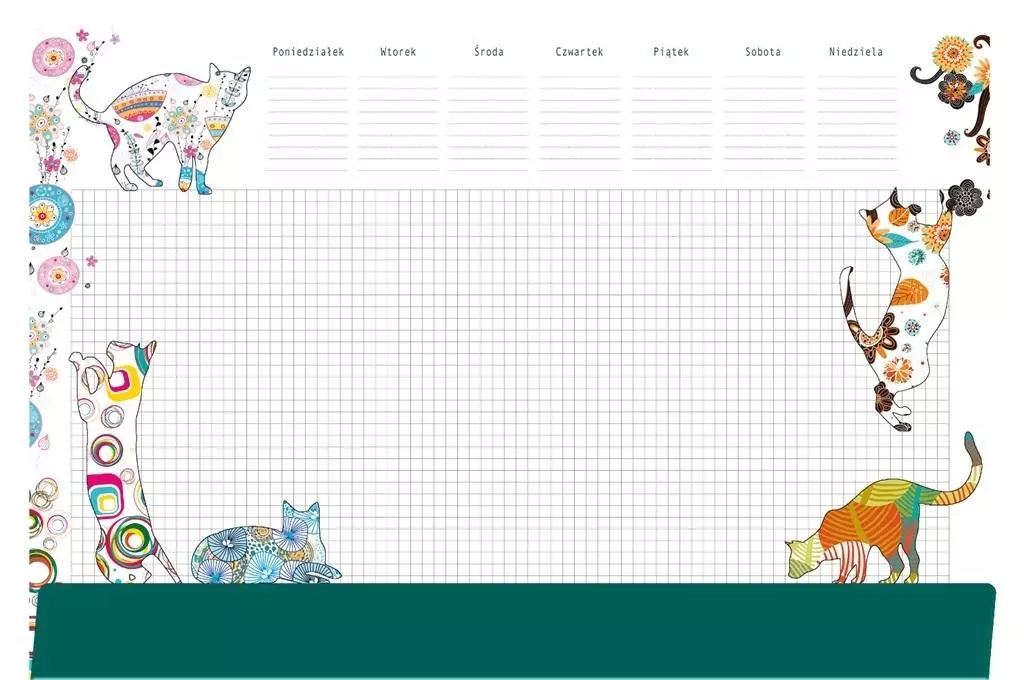 Podkład na biurko notes B3 - koty - Papiernicze i szkolne