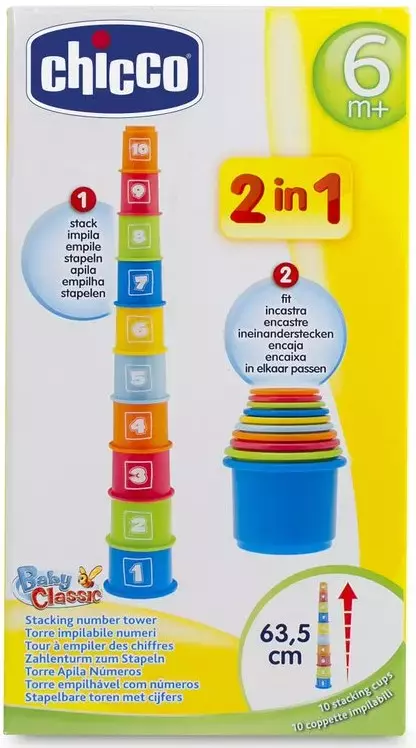 Baby Senses. Pierwsze zabawki. Wieża z kubeczków - Zabawki