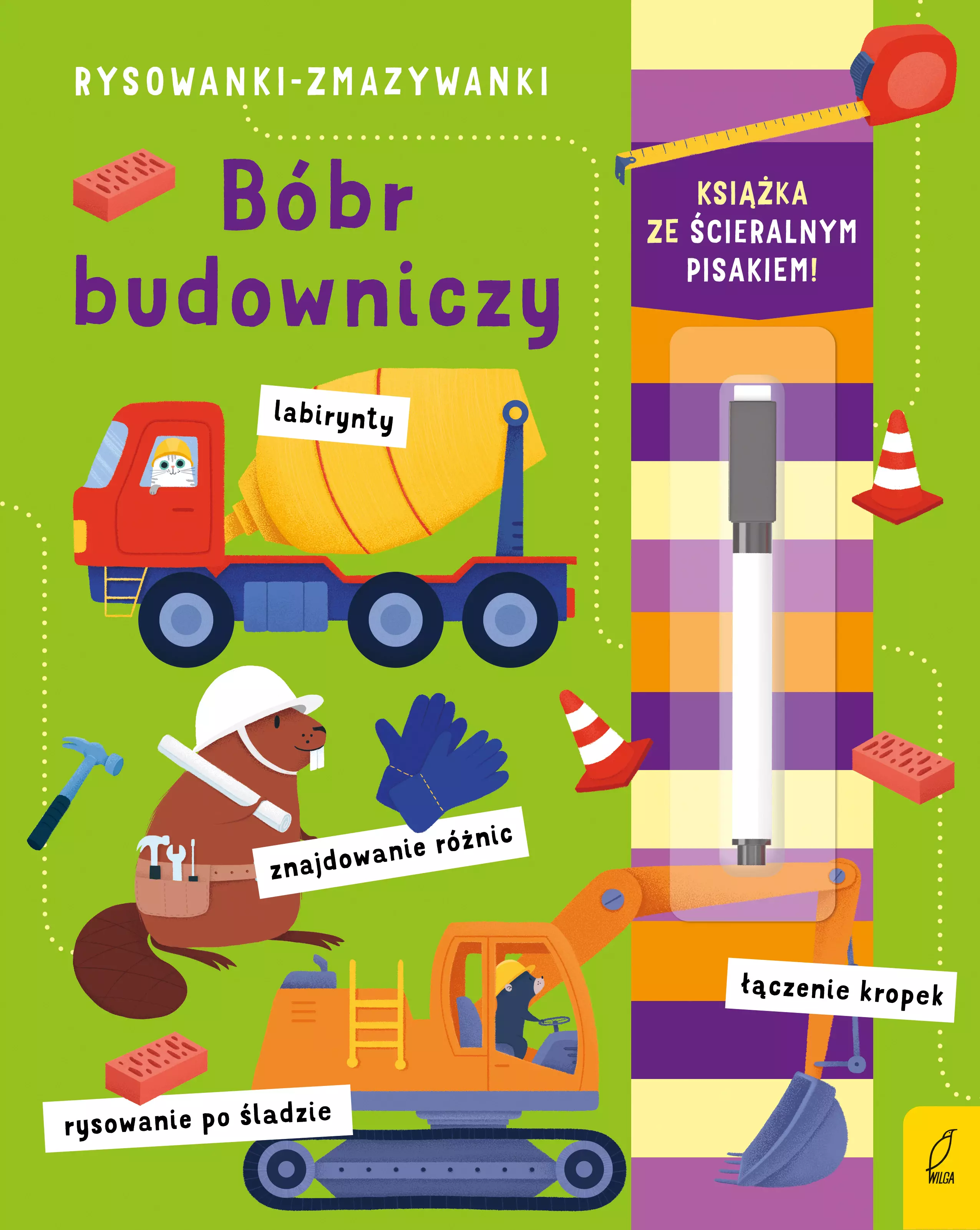 Rysowanki-zmazywanki. Bóbr budowniczy - Książki