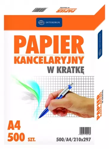 Papier Kancelaryjny A4/500ark kratka Int Fol - Papiernicze i szkolne