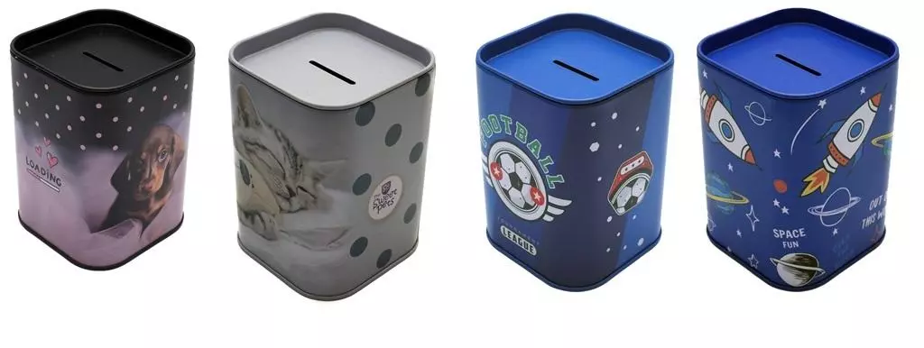 Skarbonka metalowa mix - Papiernicze i szkolne