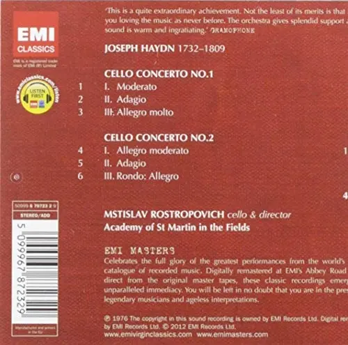 CELLO CONCERTOS - Muzyka