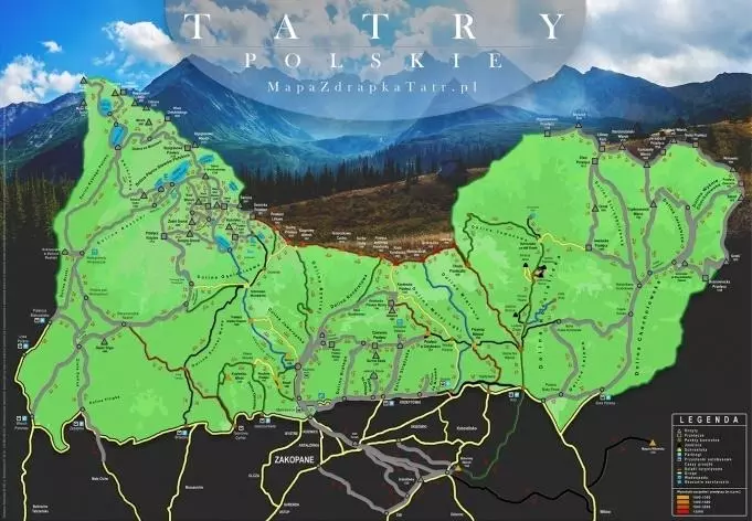 Mapa Zdrapka - Tatry polskie - Książki