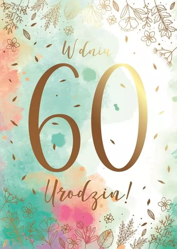Karnet B6 PR-108 Urodziny 60 - Papiernicze i szkolne