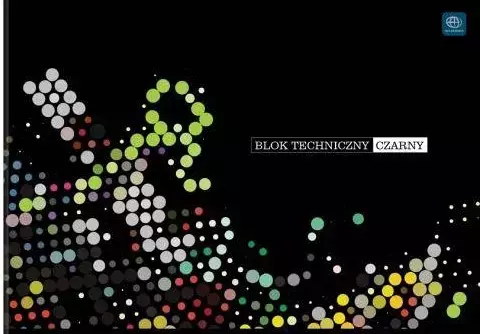 Blok techniczny A4 10 kartek czarnych, mix wzorów, cena za 1 szt - Papiernicze i szkolne