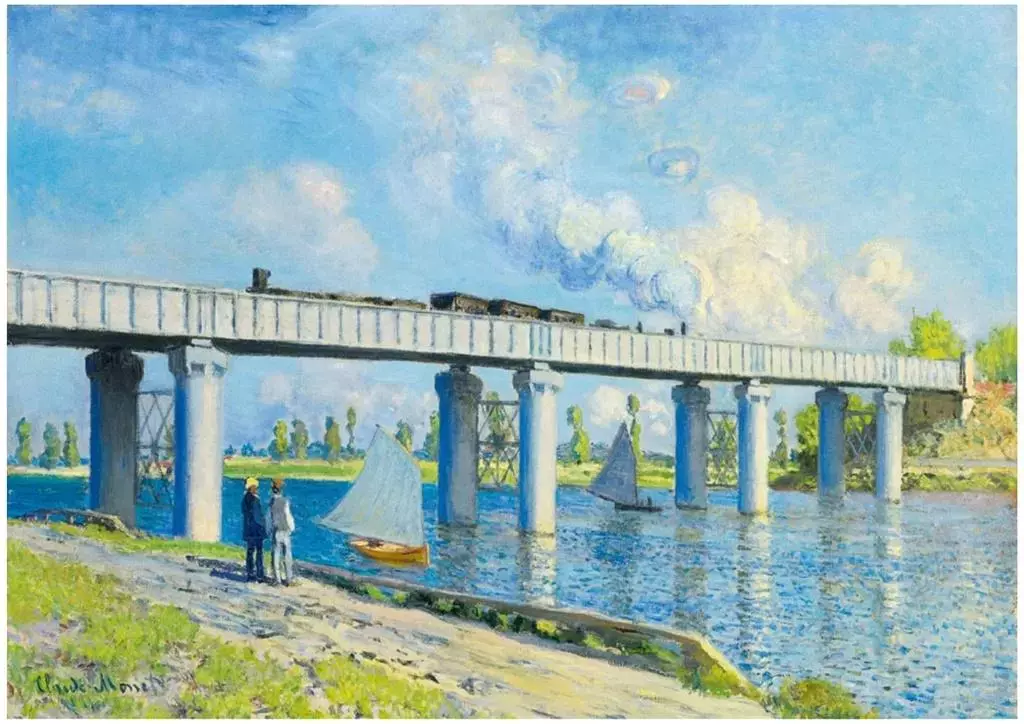 Puzzle 1000 elementów. Widok na most kolejowy w Argenteuil