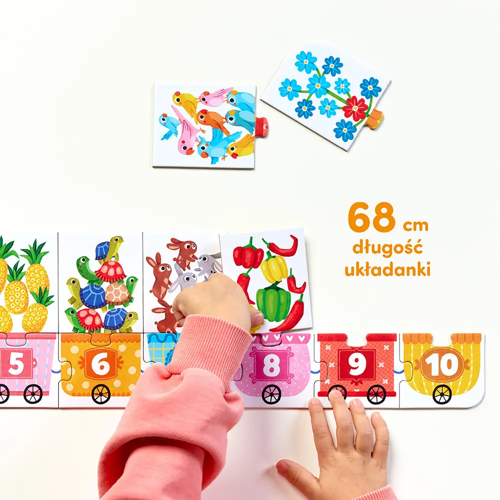 Puzzle CzuCzu 20 elementów. Cyferkowy pociąg dla dzieci - Puzzle