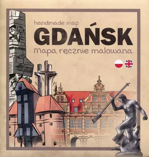 Gdańsk. Mapa ręcznie malowana - Książki