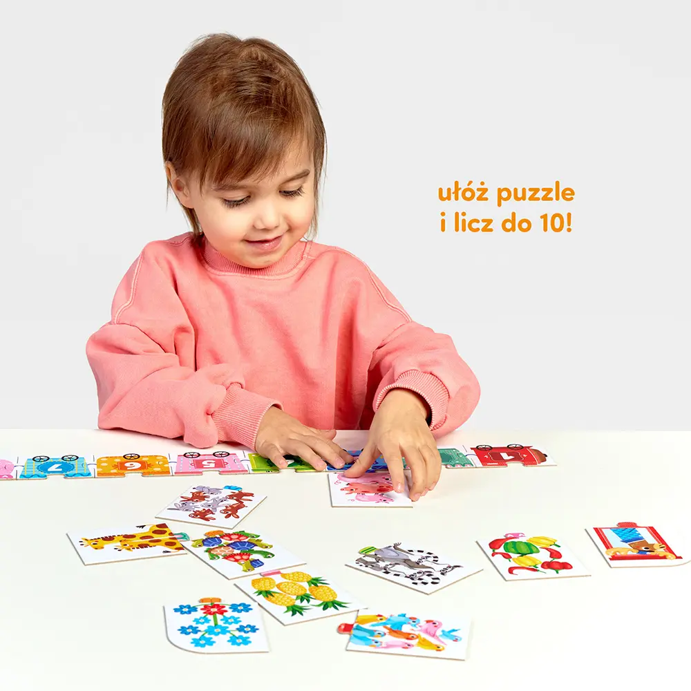Puzzle CzuCzu 20 elementów. Cyferkowy pociąg dla dzieci - Puzzle