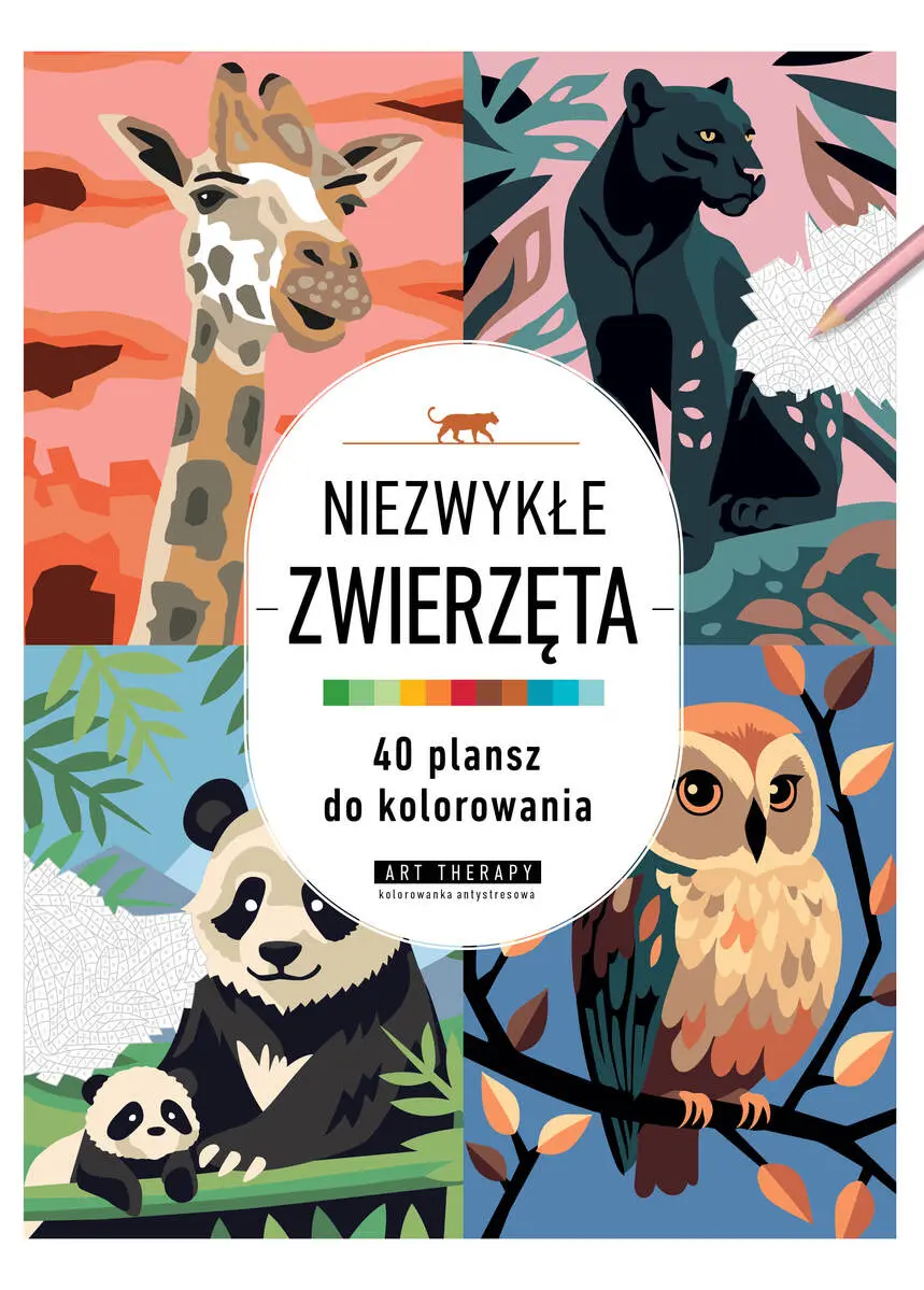 Art therapy. Kolorowanka antystresowa. Niezwykłe zwierzęta. 40 plansz do kolorowania - Książki