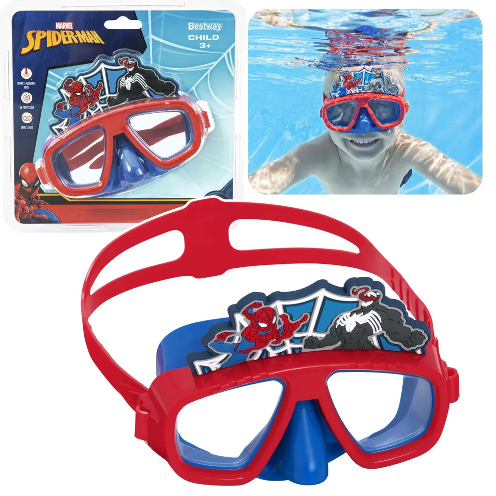 Maska Okulary Do Nurkowania Dziecięca Spiderman Bestway 98023 - Elektronika i akcesoria