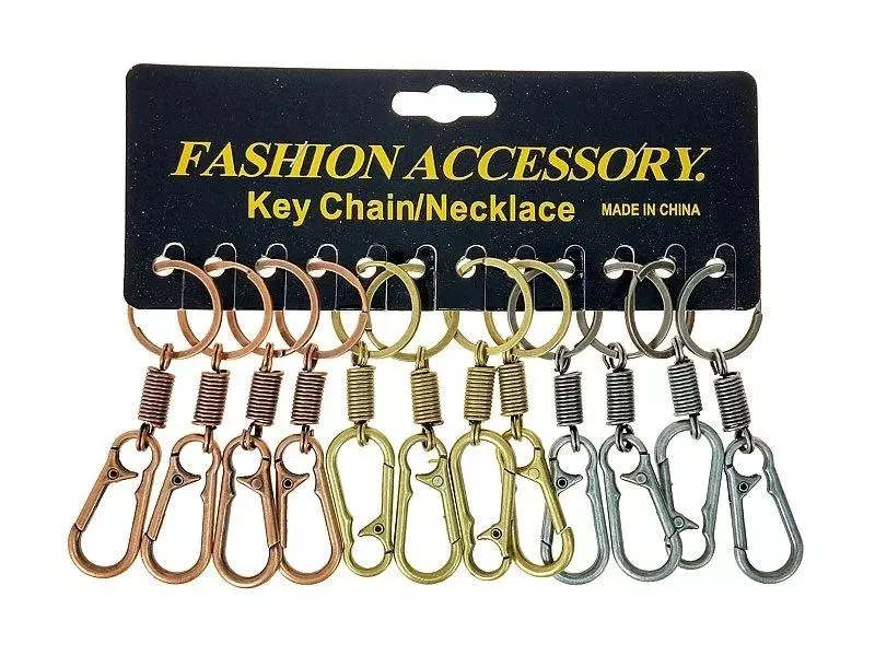 Brelok metalowy karabińczyk (12szt) - Zabawki