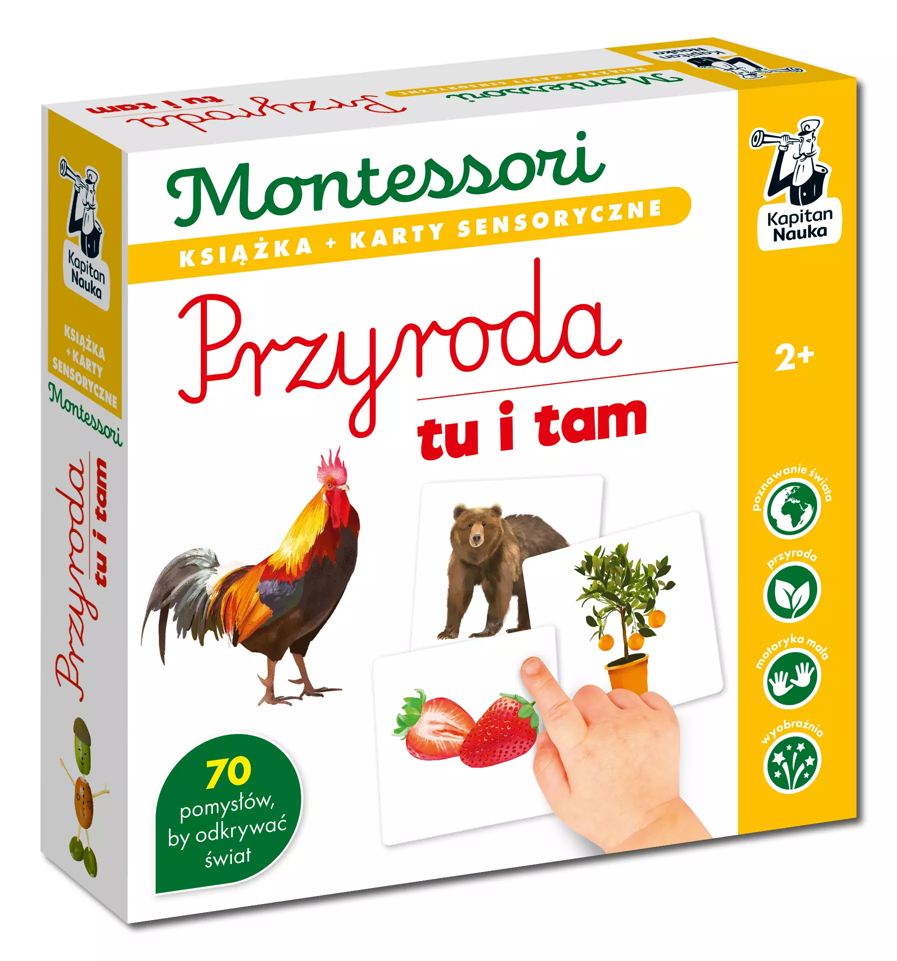Montessori. Przyroda tu i tam. Karty sensoryczne z książeczką - Gry