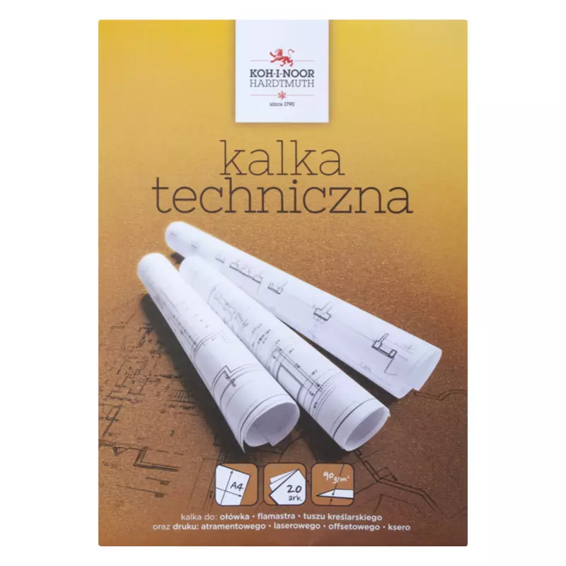 Kalka kreślarska A4 20 ark.90g - Papiernicze i szkolne