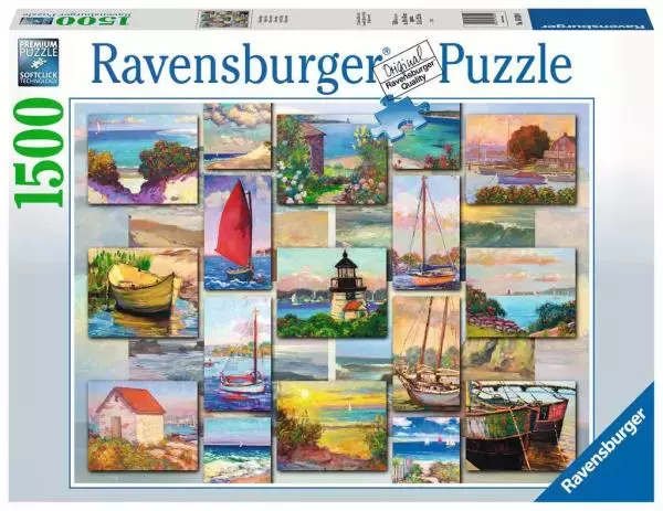 Puzzle 1500 elementów. Kolaż nadmorski