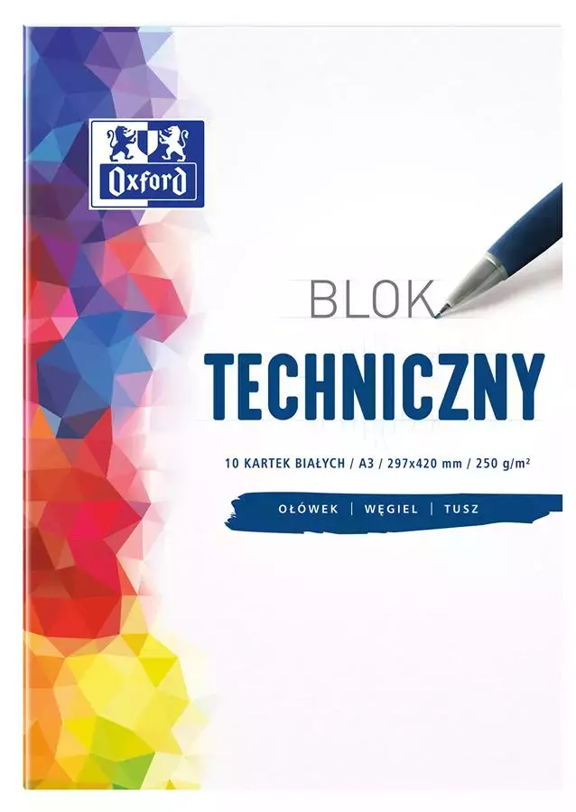 Blok techniczny Oxford A4 10k 250g Biały - Papiernicze i szkolne