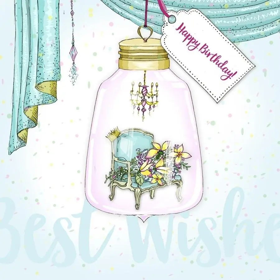 Karnet Swarovski kwadrat CL2811 Urodziny Fotel - Papiernicze i szkolne