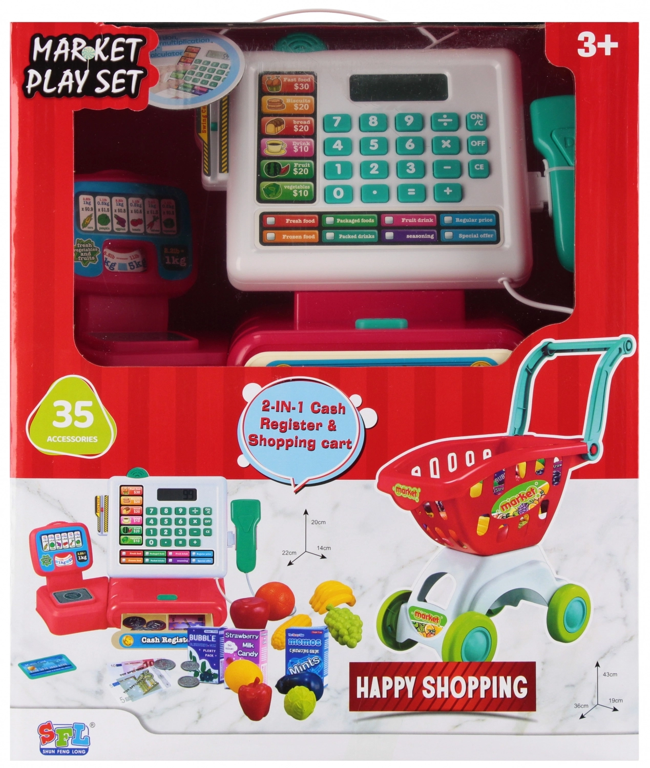 Supermarket z Akcesoriami WÓzek Mega Creative 568611 - Zabawki