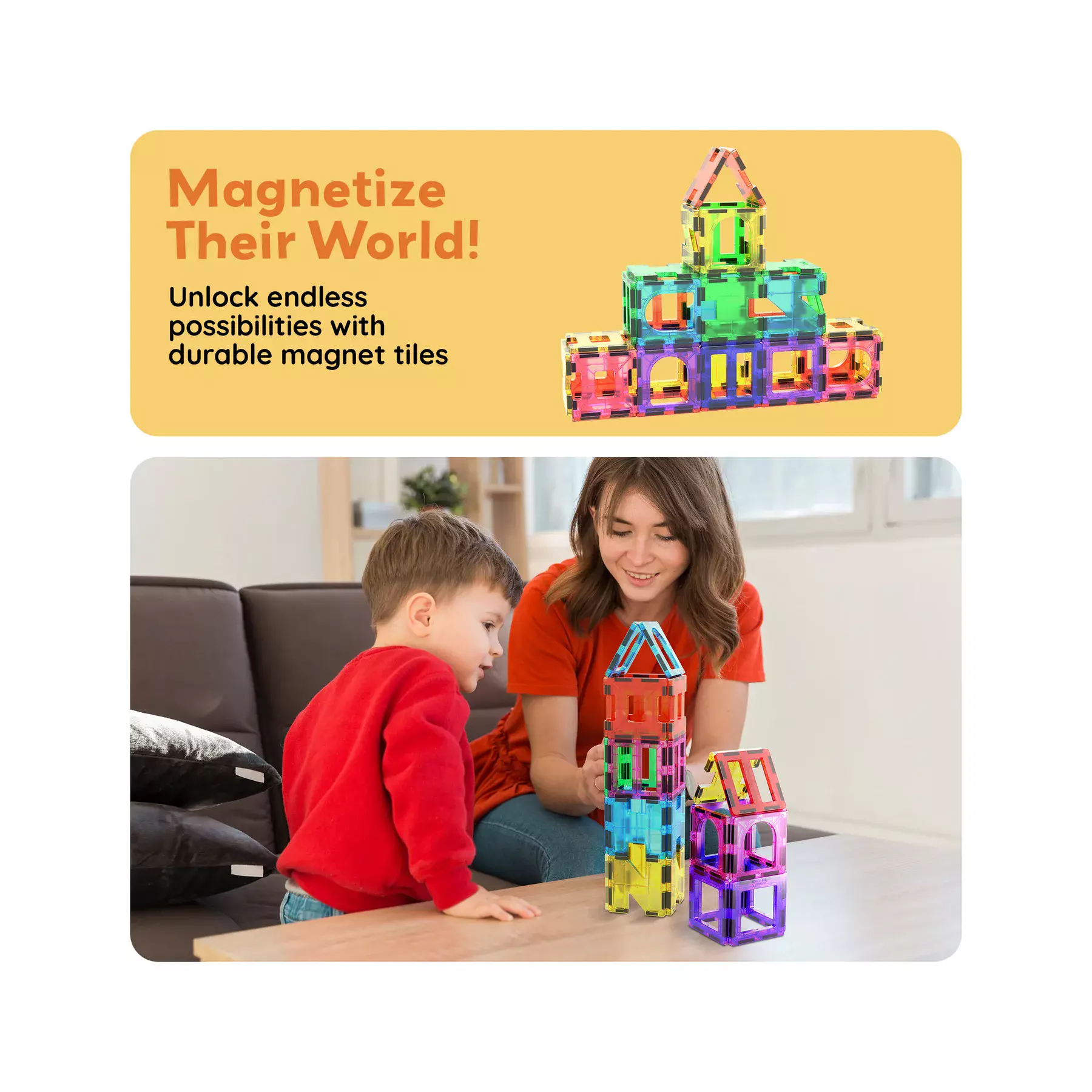 Klocki magnetyczne Picasso Tiles 42 elementy - Zabawki