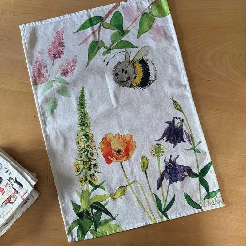 Ręcznik kuchenny TT47 Pszczoły i kwiaty - Mama i dziecko