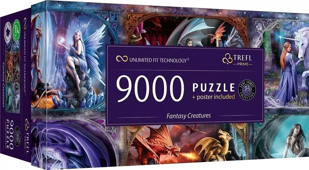 Puzzle 9000 Fantasy Creatures Anne Stokes TREFL - Puzzle