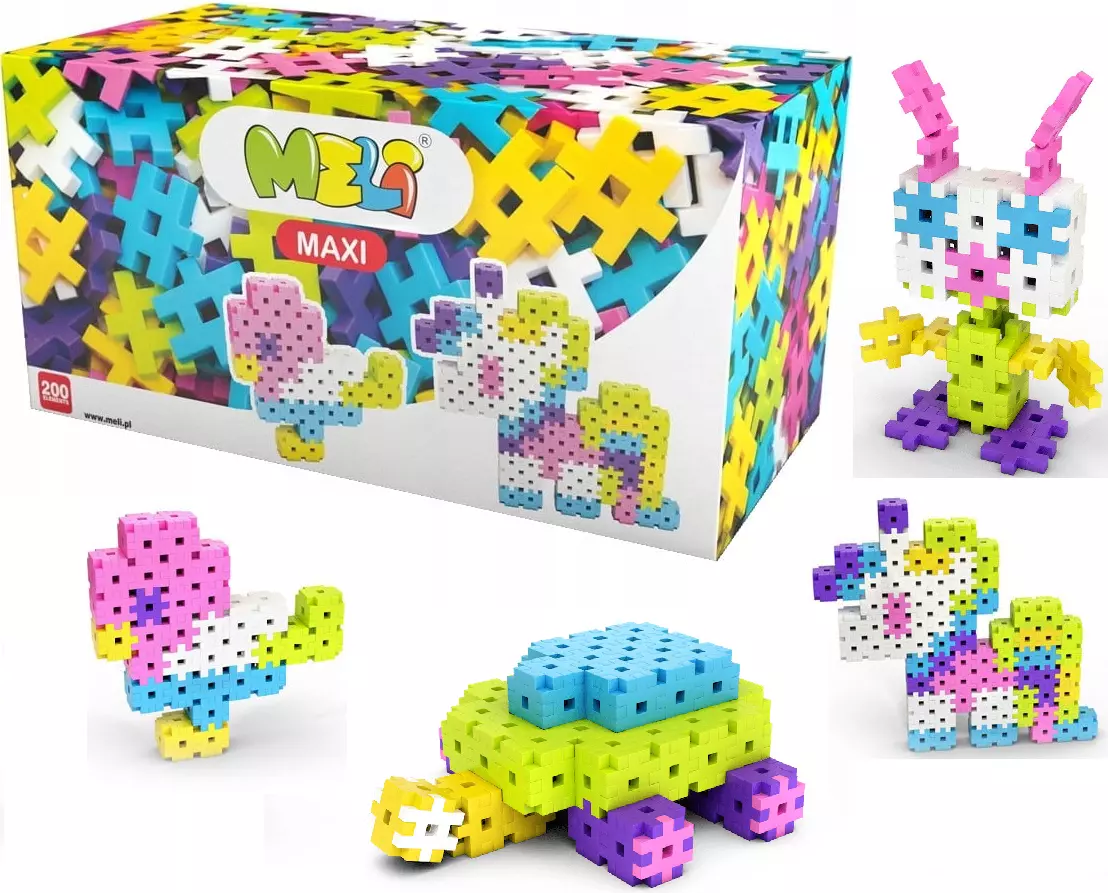 Inny Klocki Meli Constructor Girls 200 Pezzi – Mattoncini Costruttivi Creativi Per Bambine, Giochi Di Costruzione 3D