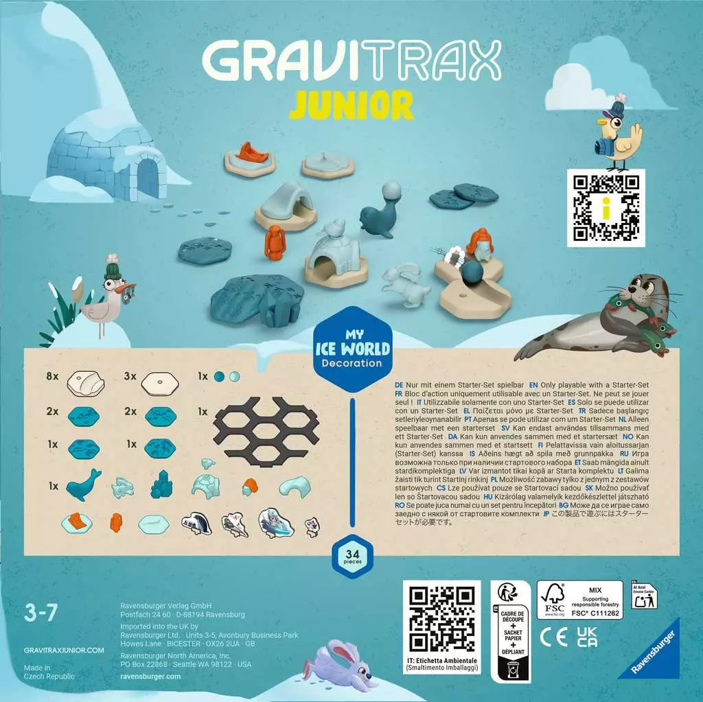 Gravitrax Junior. Zestaw uzupełniający Lodowa przygoda - Zabawki