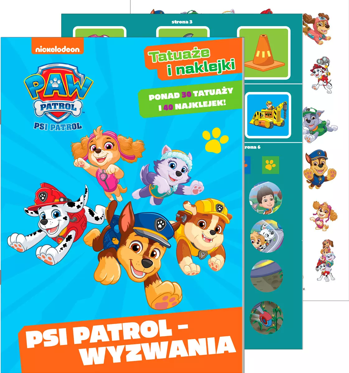 Psi Patrol. Psi Patrol. Tatuaże i naklejki. Psi Patrol - Wyzwania - Książki