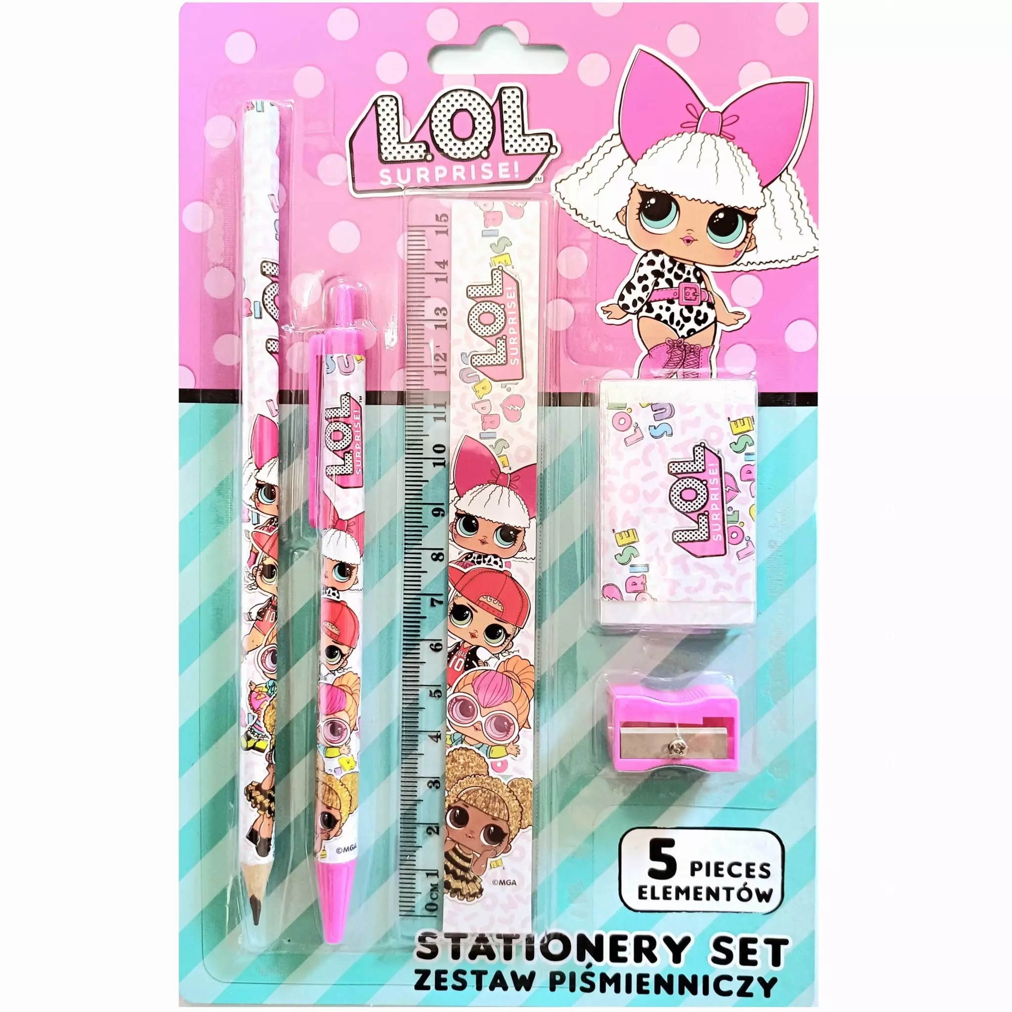 Zestaw Piśmienniczy 5 elementów LOL Surprise! AZ9053 - Papiernicze i szkolne