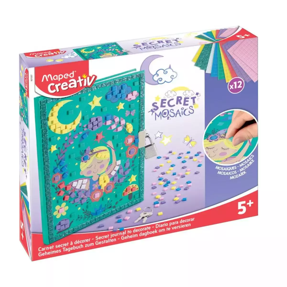 Maped Creativ Zestaw Kreatywny Secret Mosaics Pamiętnik Do Udekorowania 5+ - Papiernicze i szkolne