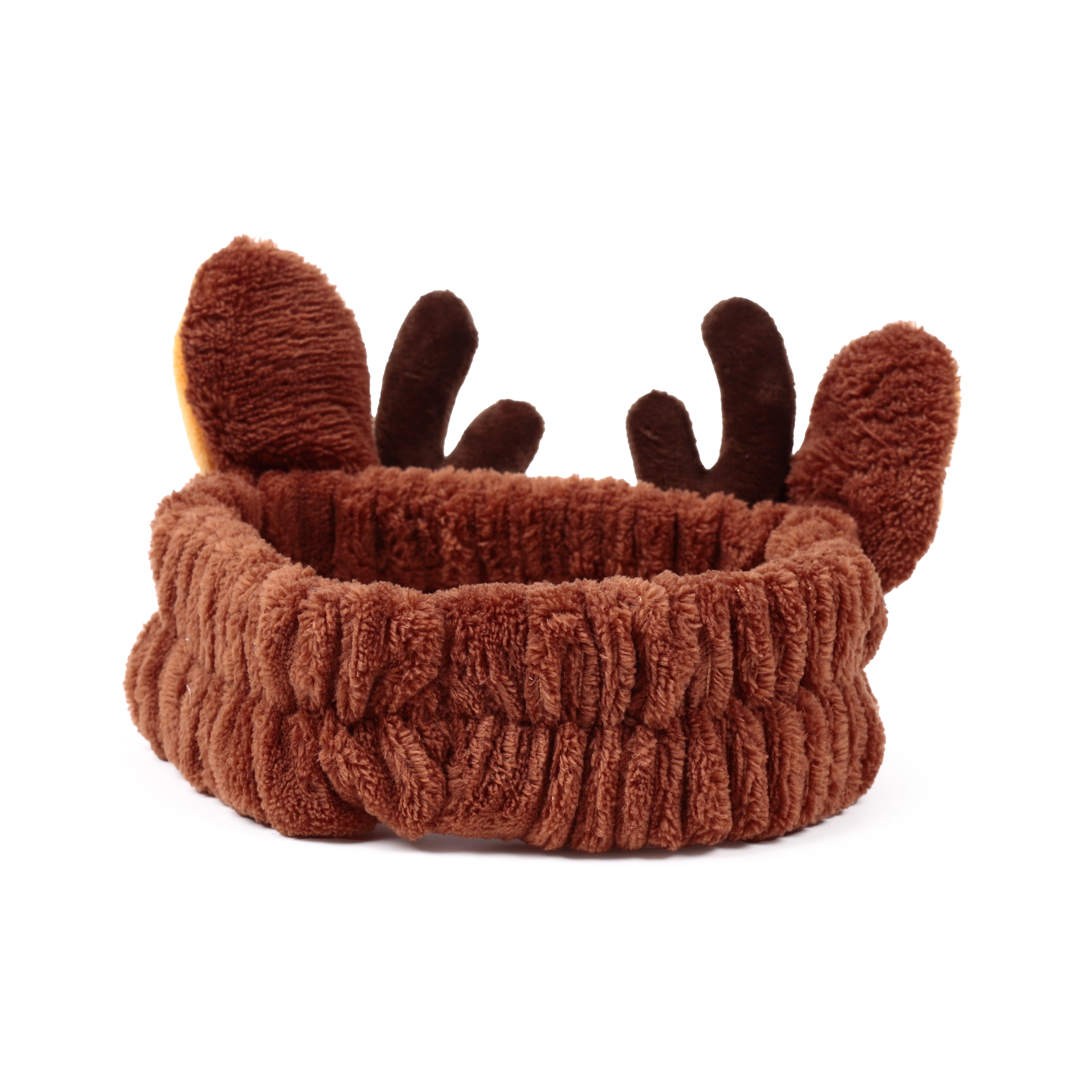 Pluszowa opaska do makijażu - Świąteczny Renifer - Zabawki