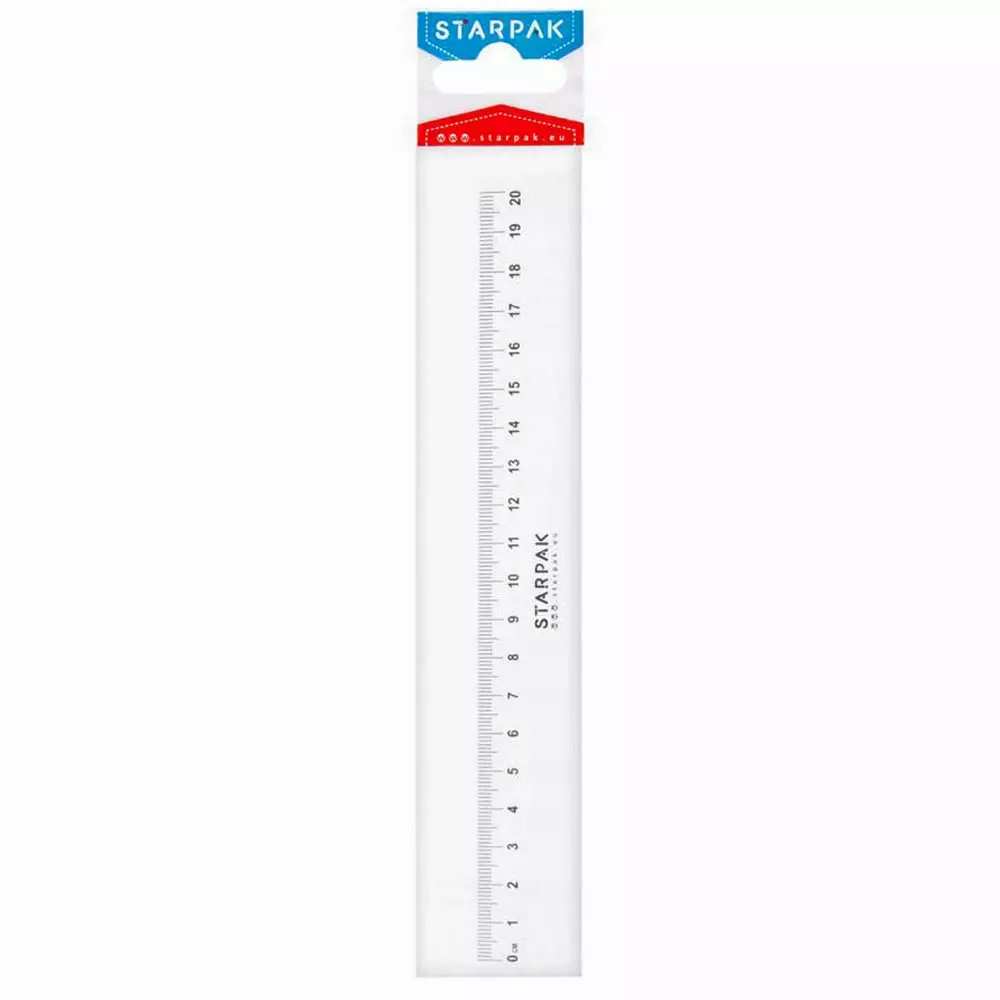 Linijka plastikowa 20 cm - Papiernicze i szkolne