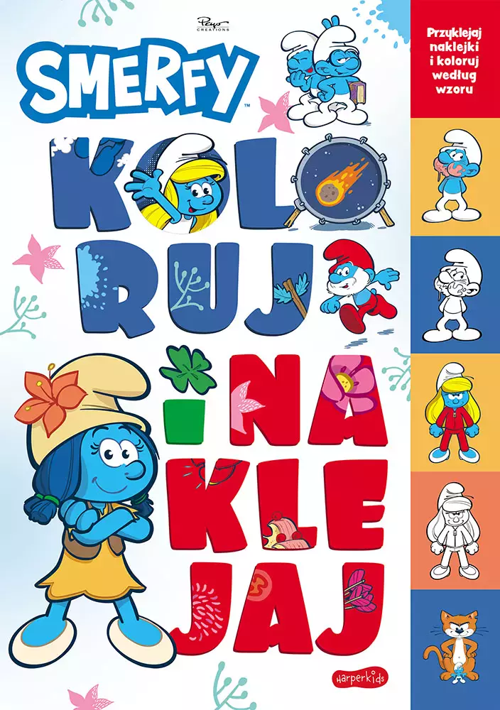 Smerfy. Koloruj i naklejaj - Książki