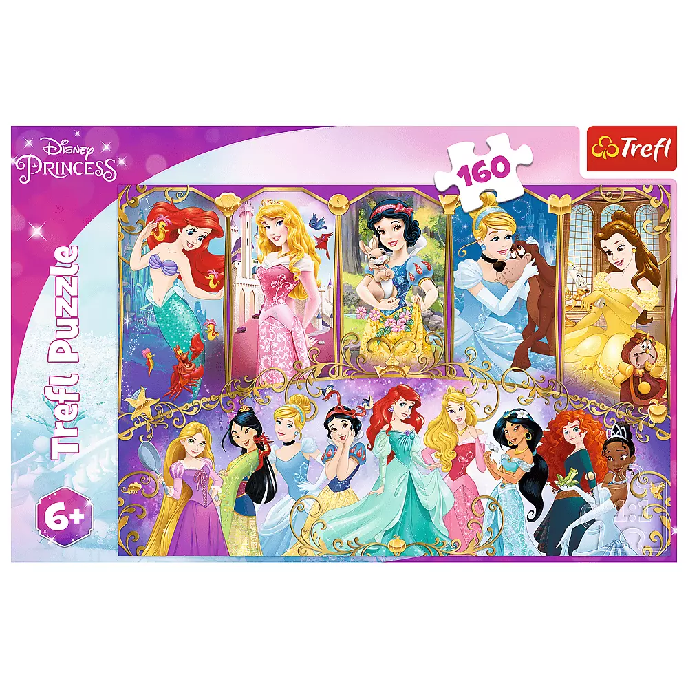 Puzzle 160 elementów. Portrety Księżniczek Disneya - Puzzle