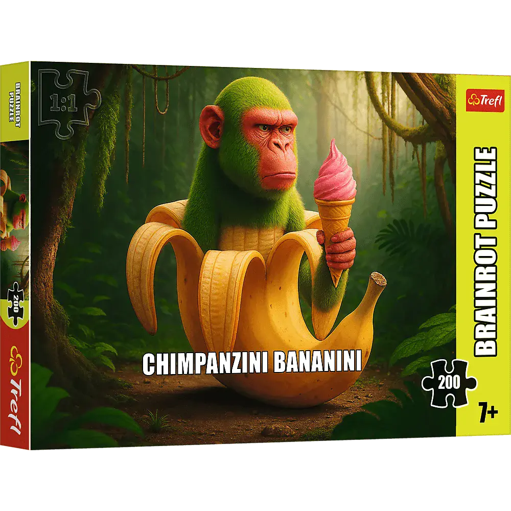 Puzzle 200 elementów. BrainRots. Chimpanzini Bananini