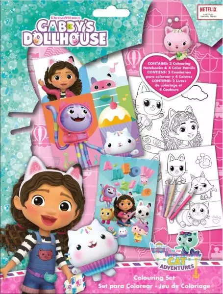 Zestaw do kolorowania z naklejkami Koci Domek Gabi Gabby's Dollhouse GD00083 Kids Euroswan - Zabawki