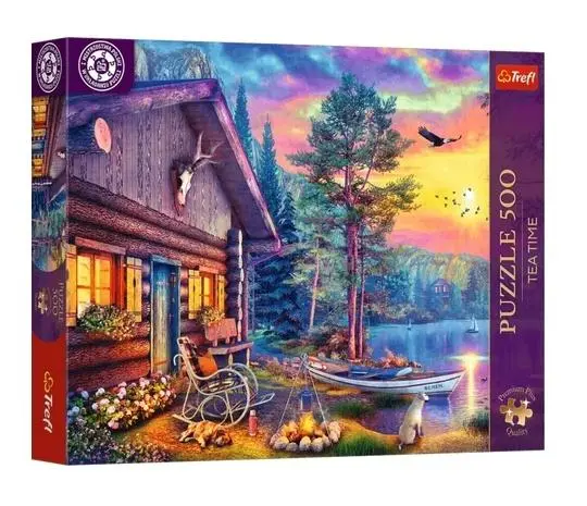 Puzzle 500 Tea Time Przystań o zachodzie słońca - Puzzle