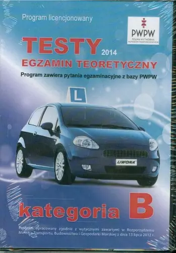 Testy kat. B  Egzamin teoretyczny DVD w. 2014 - Książki