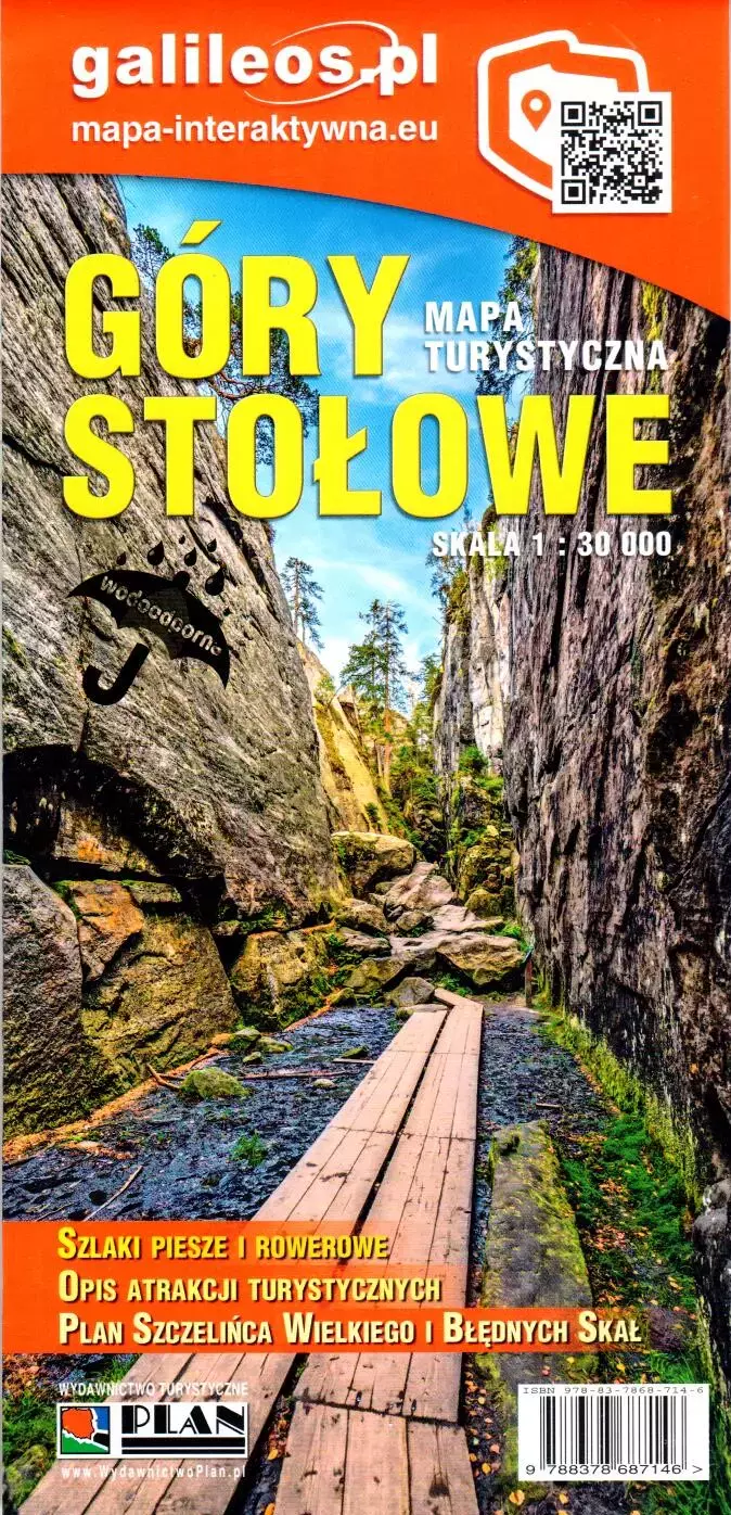 Góry Stołowe, mapa interaktywna wodoodporna, 1:30 000 - Książki