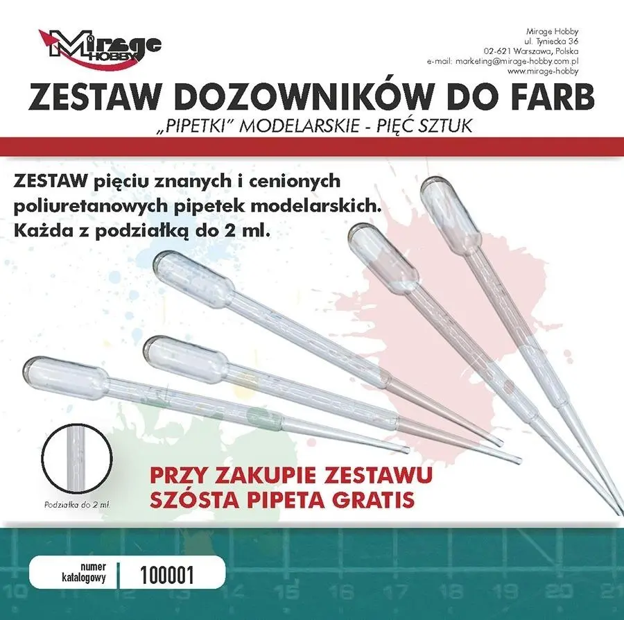 Zestaw Pipetek 6szt - Papiernicze i szkolne