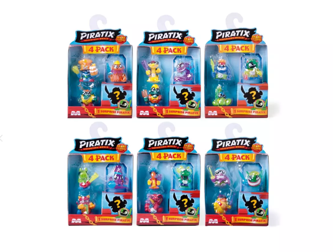Piratix Shark. Skarb (4 figurki), mix wzorów - Zabawki