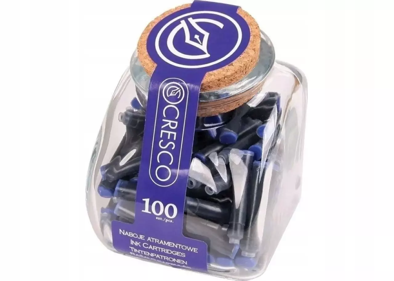 Naboje do pióra wiecznego, niebieskie (100 sztuk) - Papiernicze i szkolne