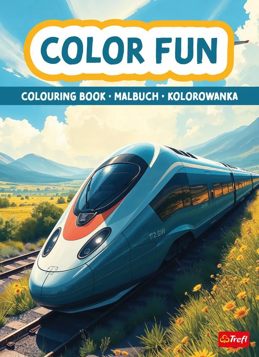 Pociągi i samoloty. Kolorowanka. Malbuch. Colouring book - Książki